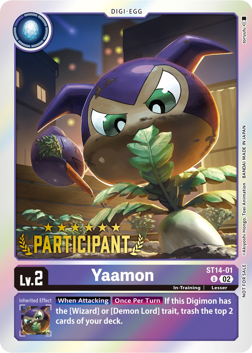 Yaamon (Digimon 3-On-3 November 2023 Participation) [ST14-01] [Starter Deck 14: Beelzemon Advanced Deck Set] Foil