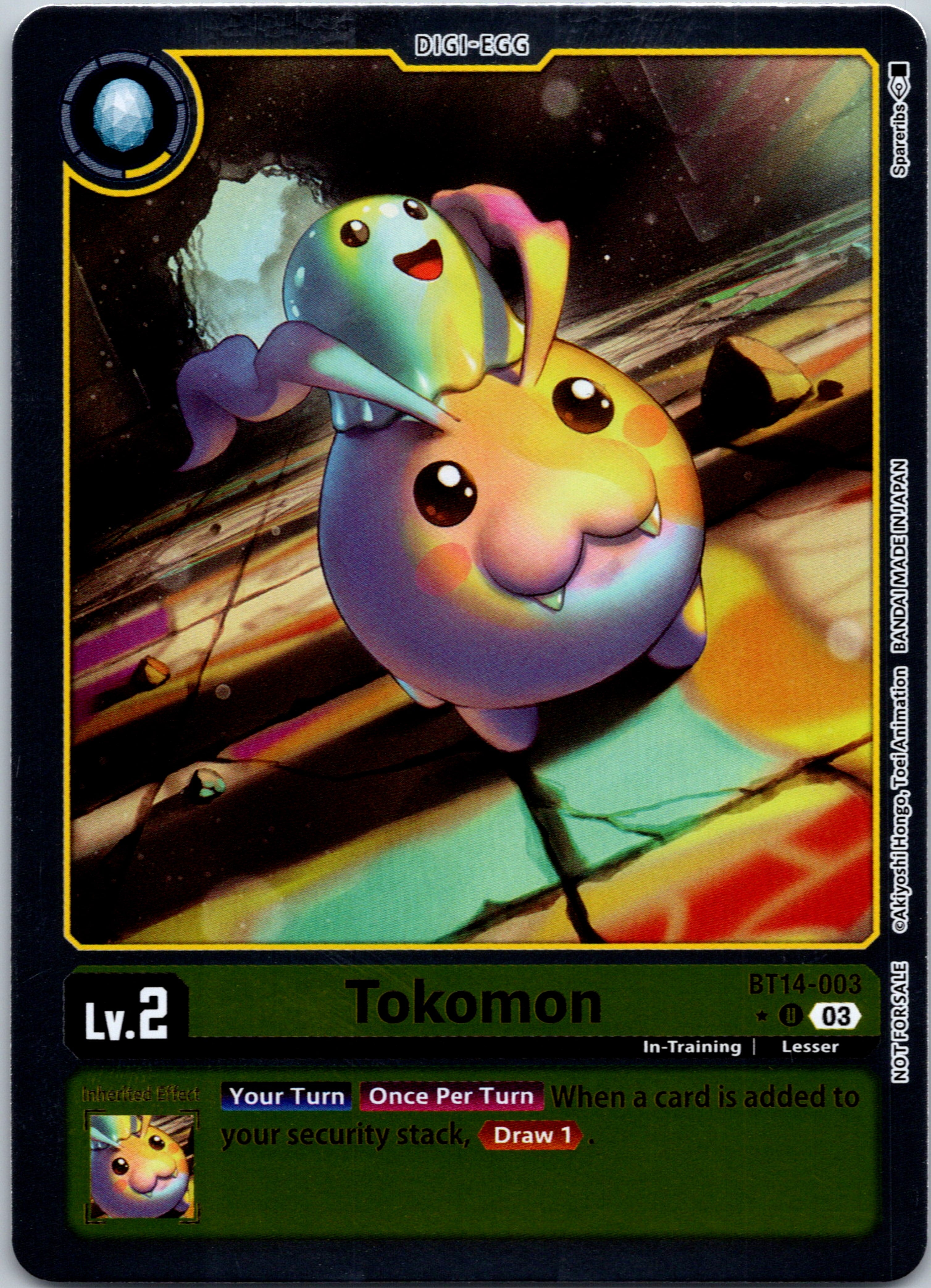 Tokomon (Blast Ace Box Promotion Pack) [BT14-003] [Blast Ace] Foil