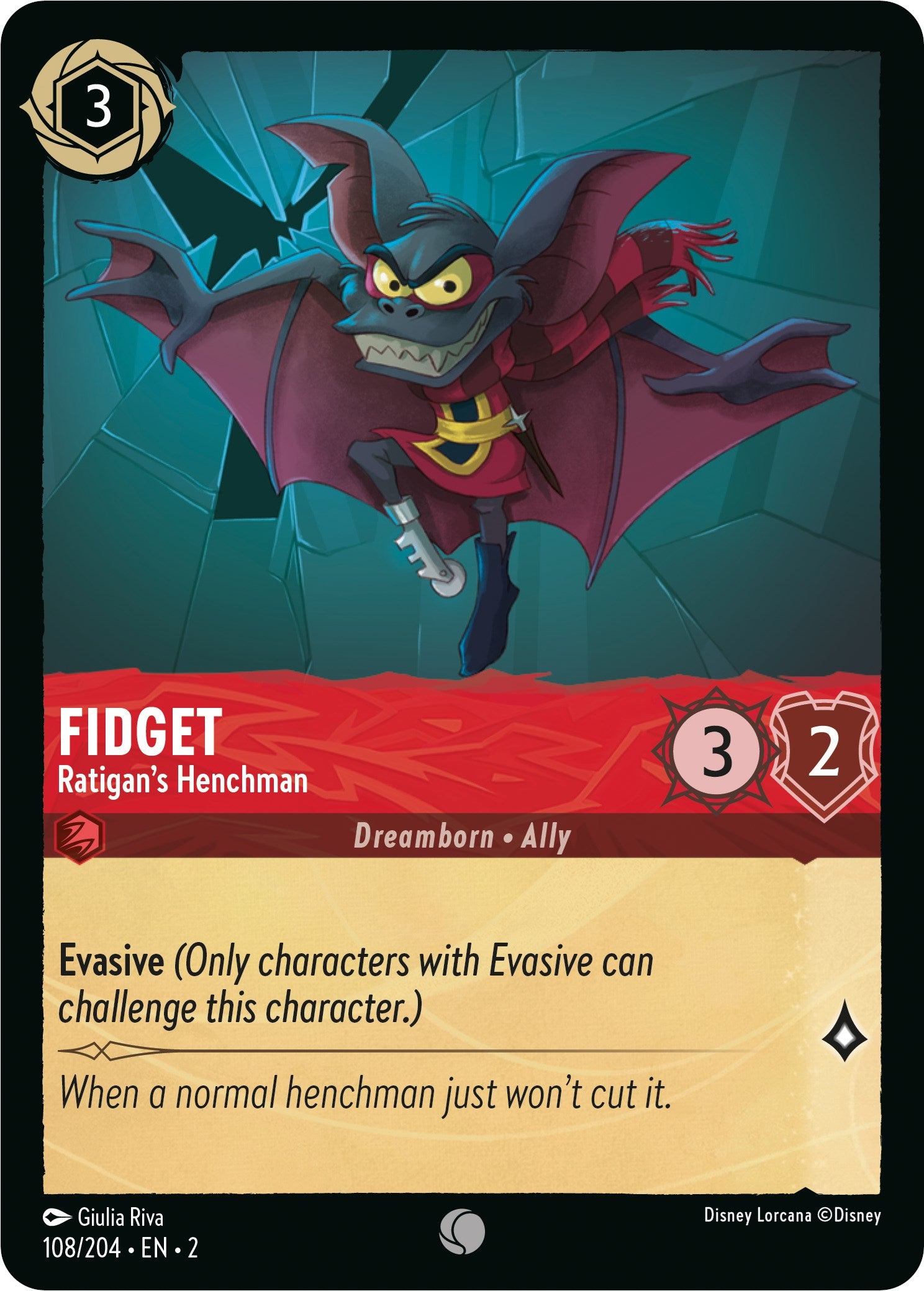 Fidget - Ratigan's Henchman 108/204 (Rise of the Floodborn) Cold Foil