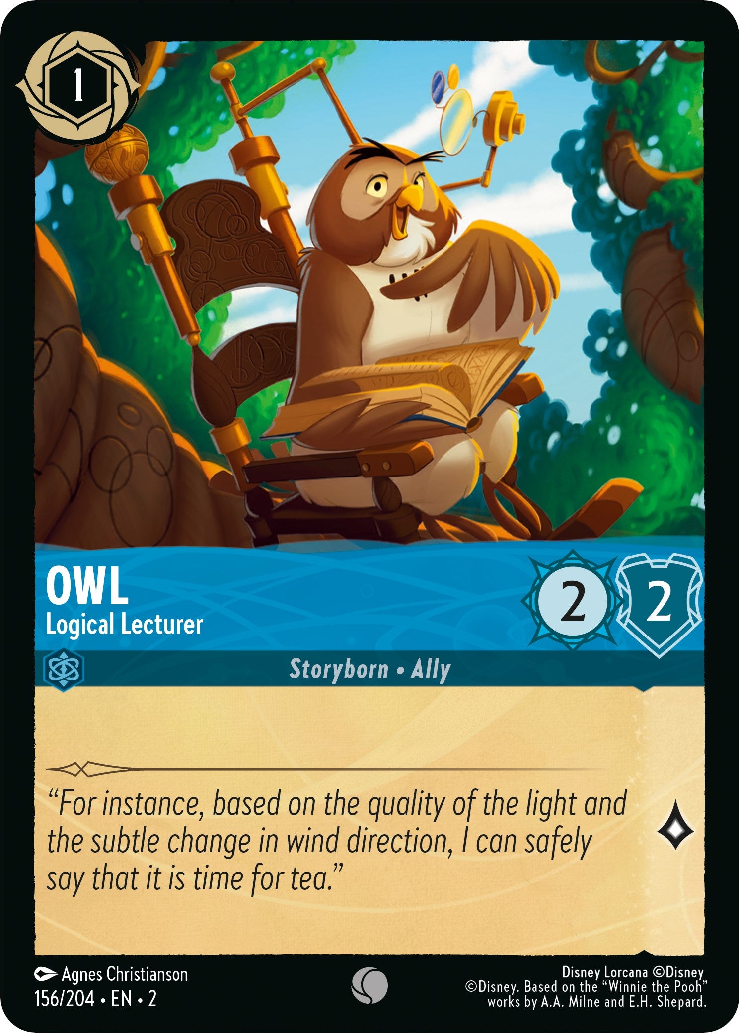 Owl - Logical Lecturer 156/204 (Rise of the Floodborn) Cold Foil