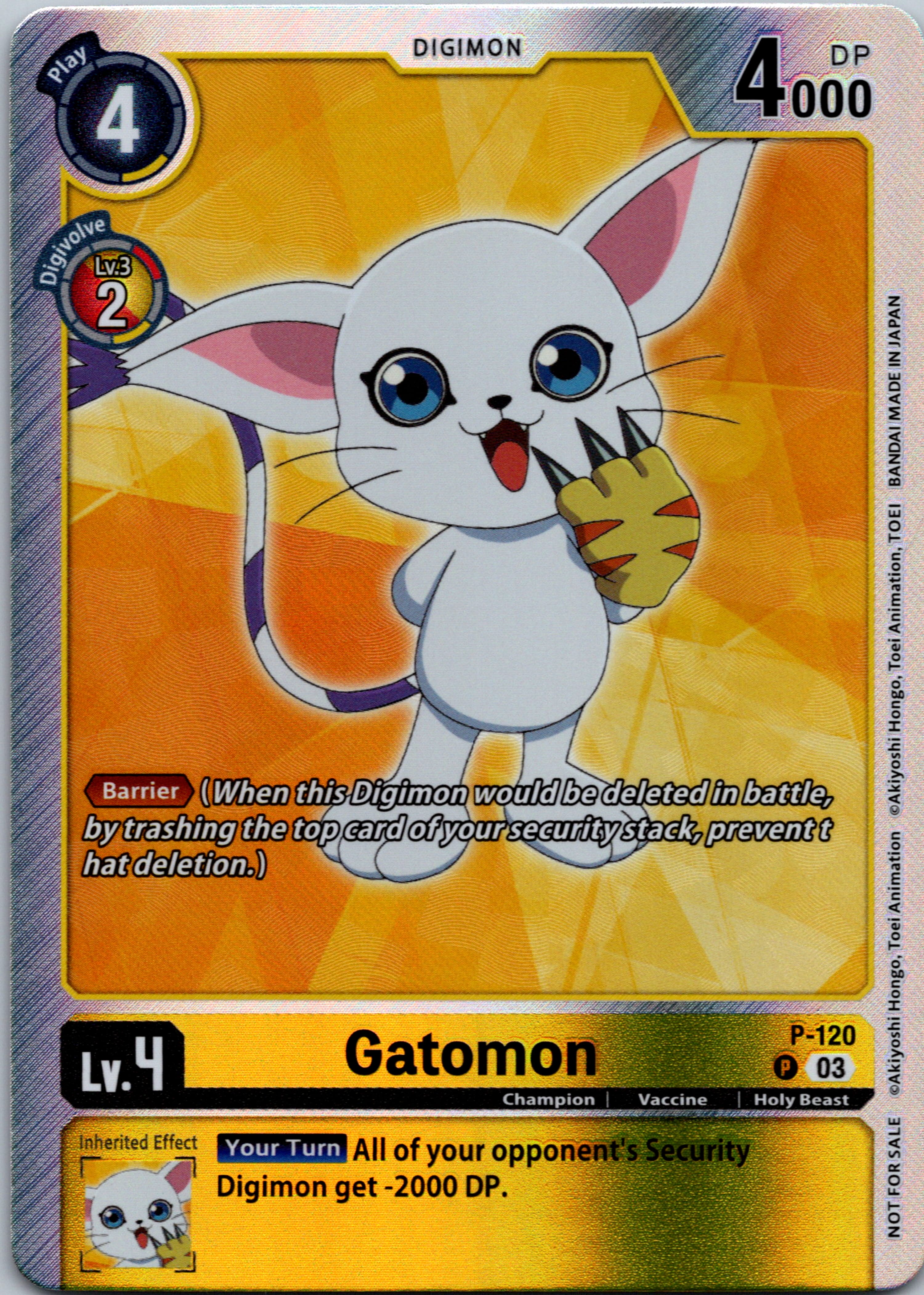 Gatomon - P-120 (Tamer Party Pack -The Beginning- Ver. 2.0) [P-120] [Digimon Promotion Cards] Foil