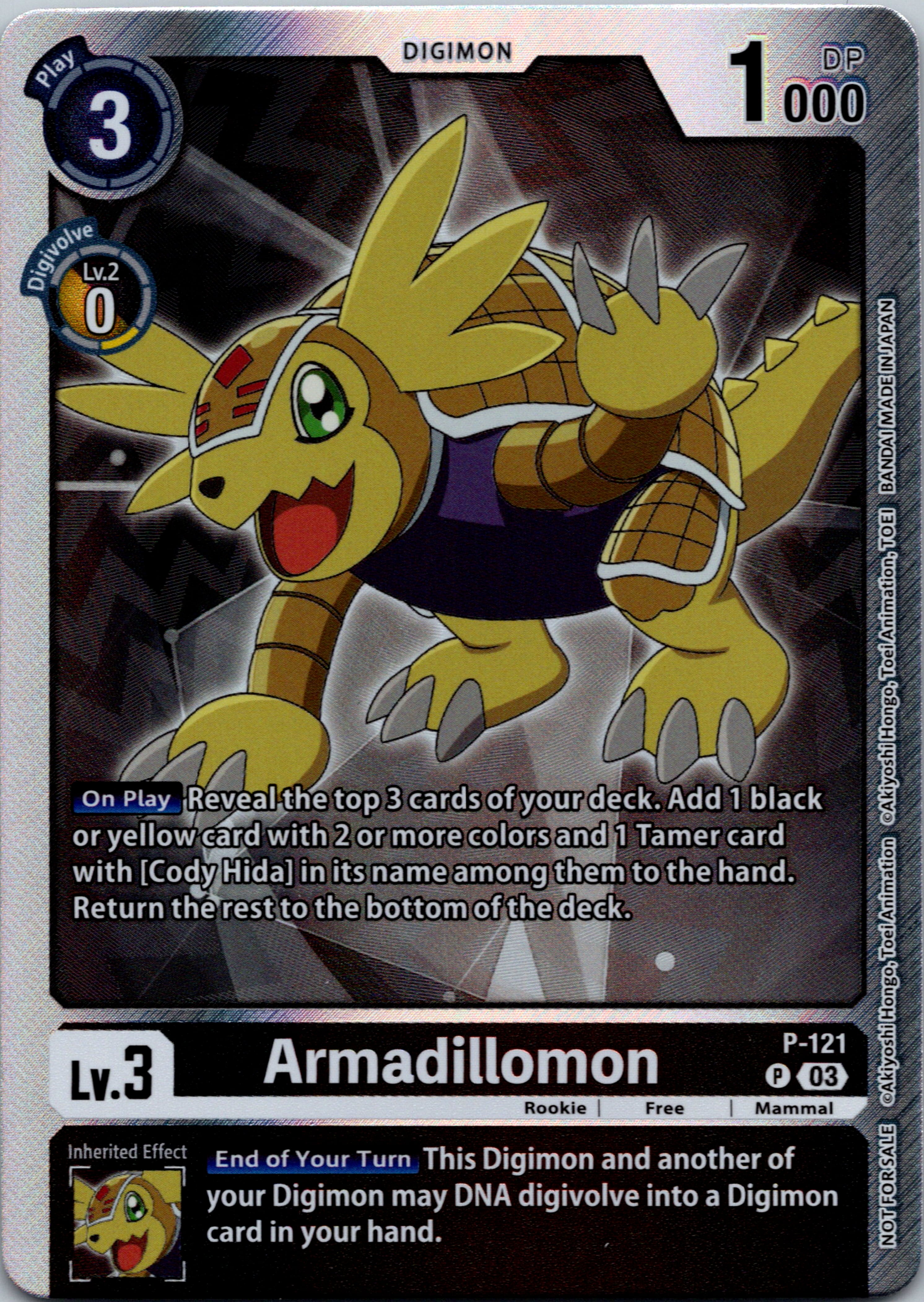 Armadillomon - P-121 (Tamer Party Pack -The Beginning- Ver. 2.0) [P-121] [Digimon Promotion Cards] Foil
