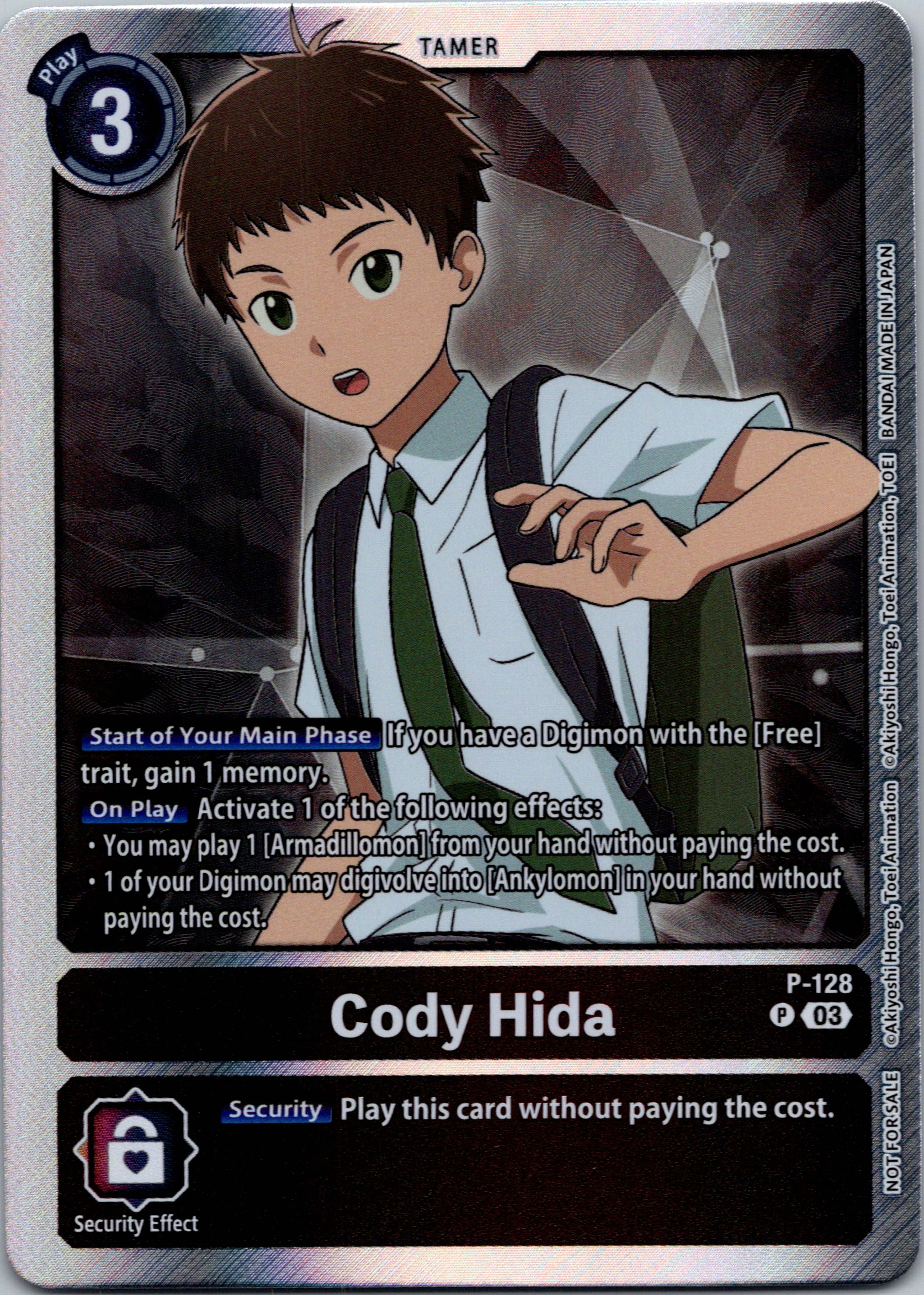 Cody Hida - P-128 (Tamer Party Pack -The Beginning- Ver. 2.0) [P-128] [Digimon Promotion Cards] Foil