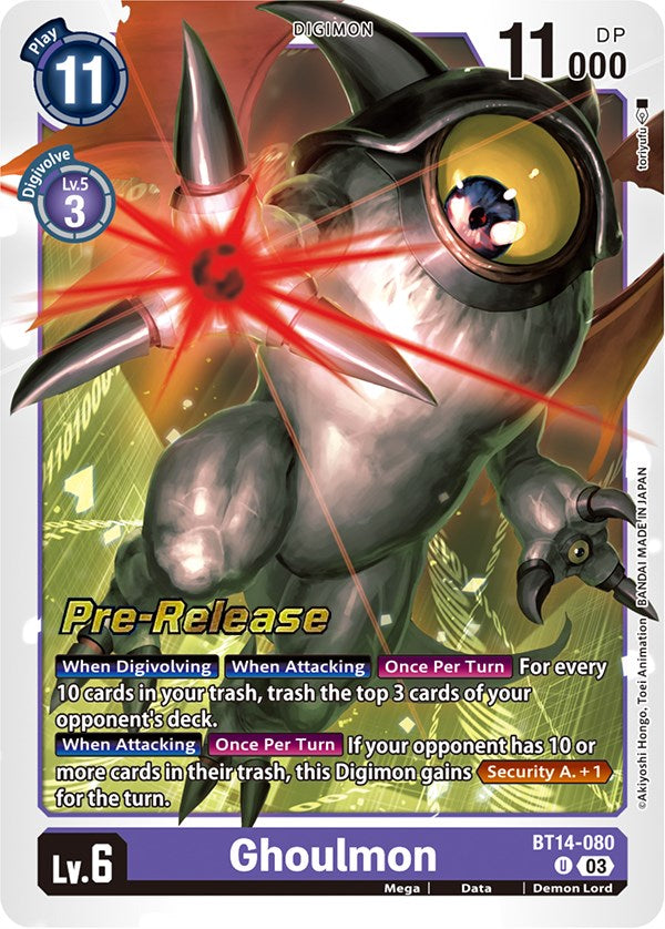 Ghoulmon [BT14-080] [Blast Ace Pre-Release Cards] Foil