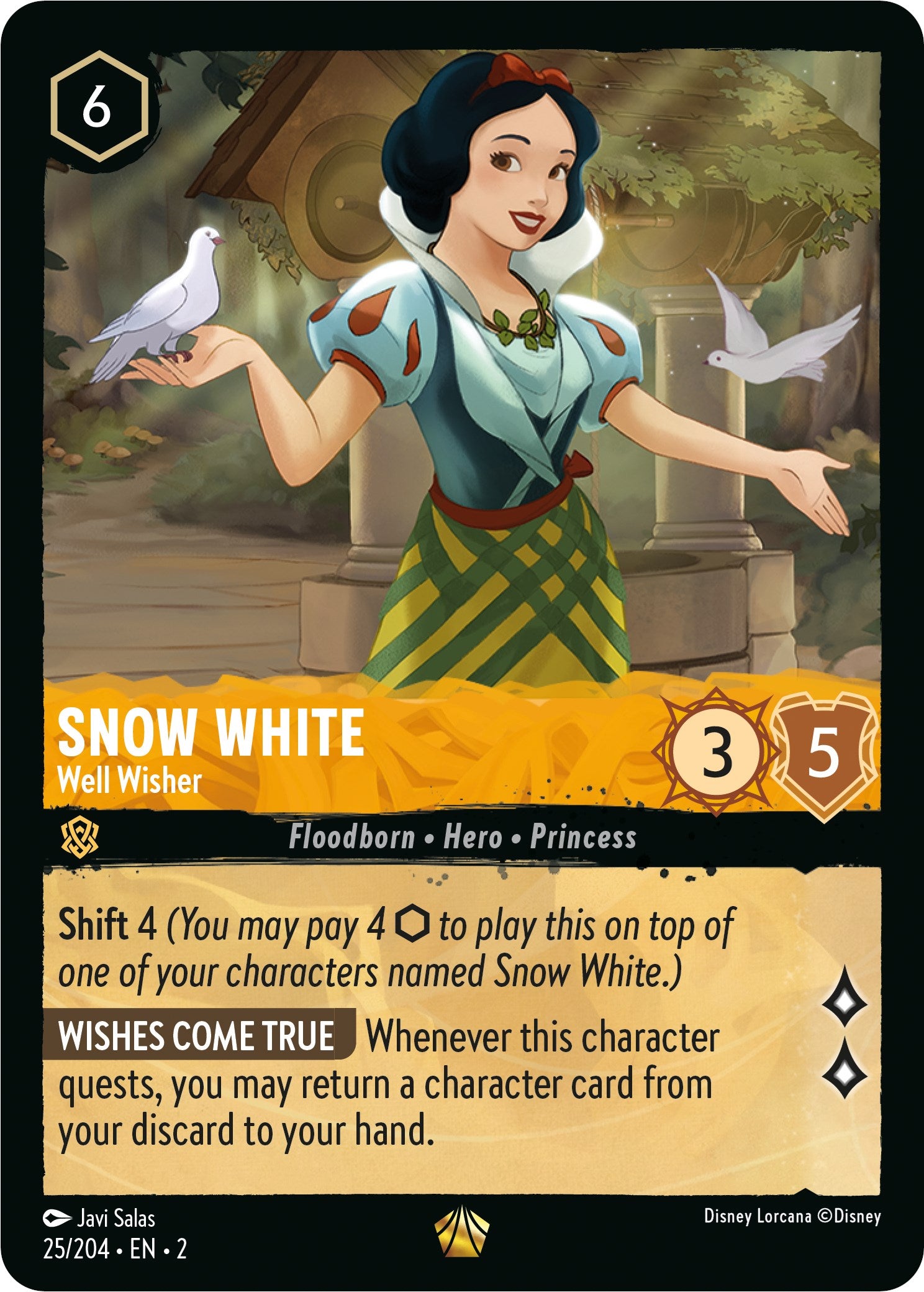 Snow White - Well Wisher 25/204 (Rise of the Floodborn)