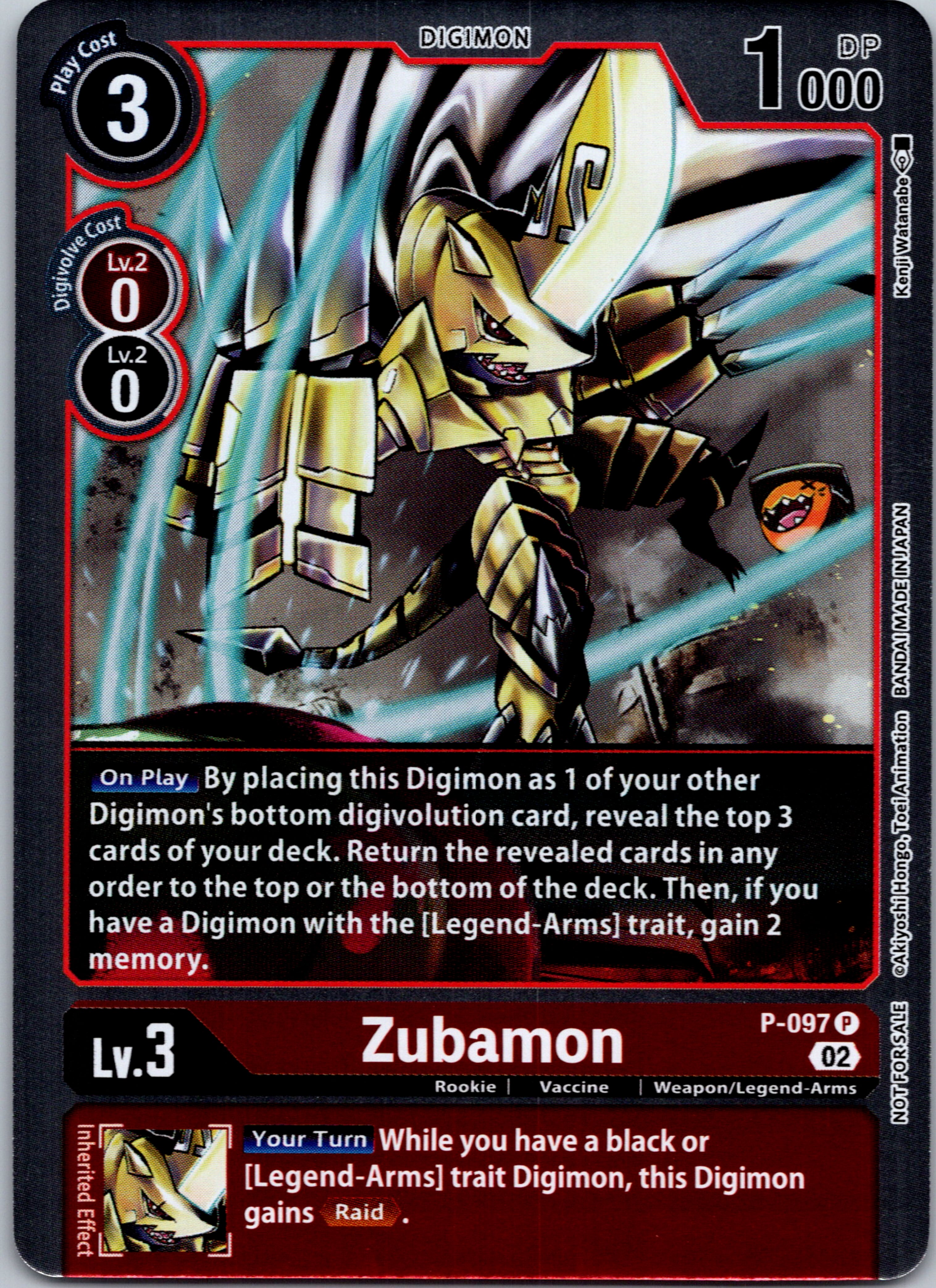 Zubamon - P-097 (Limited Card Pack Ver.2) [P-097] [Digimon Promotion Cards] Foil