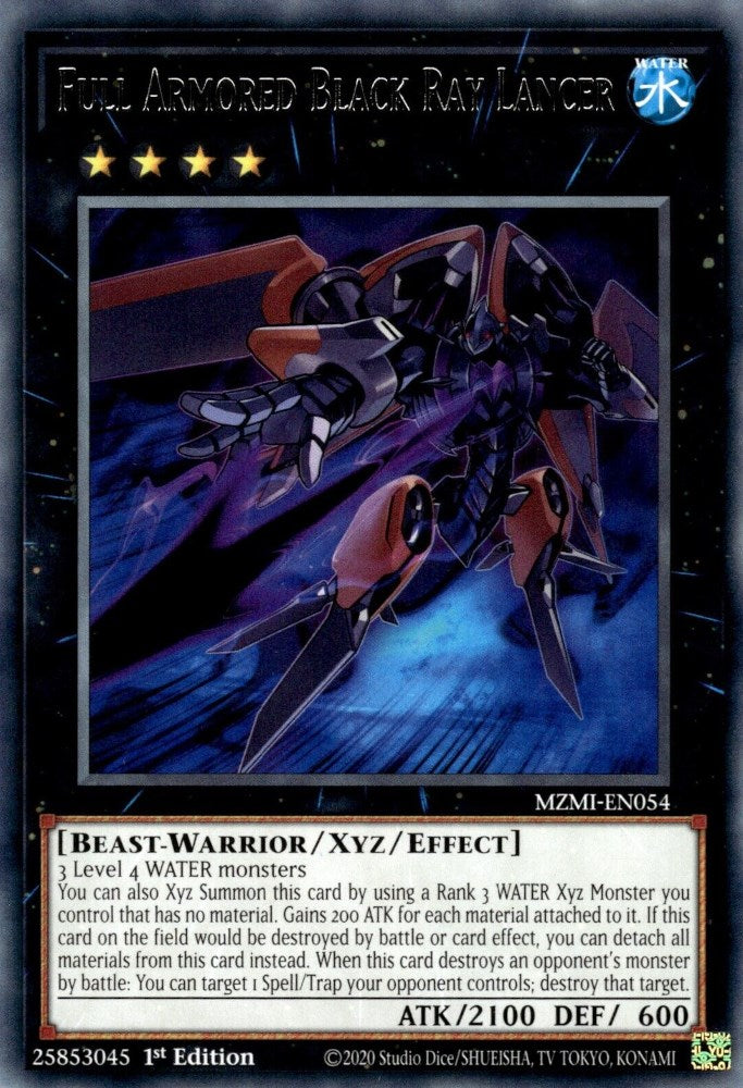 Full Armored Black Ray Lancer [MZMI-EN054] - (Rare) 1st Edition