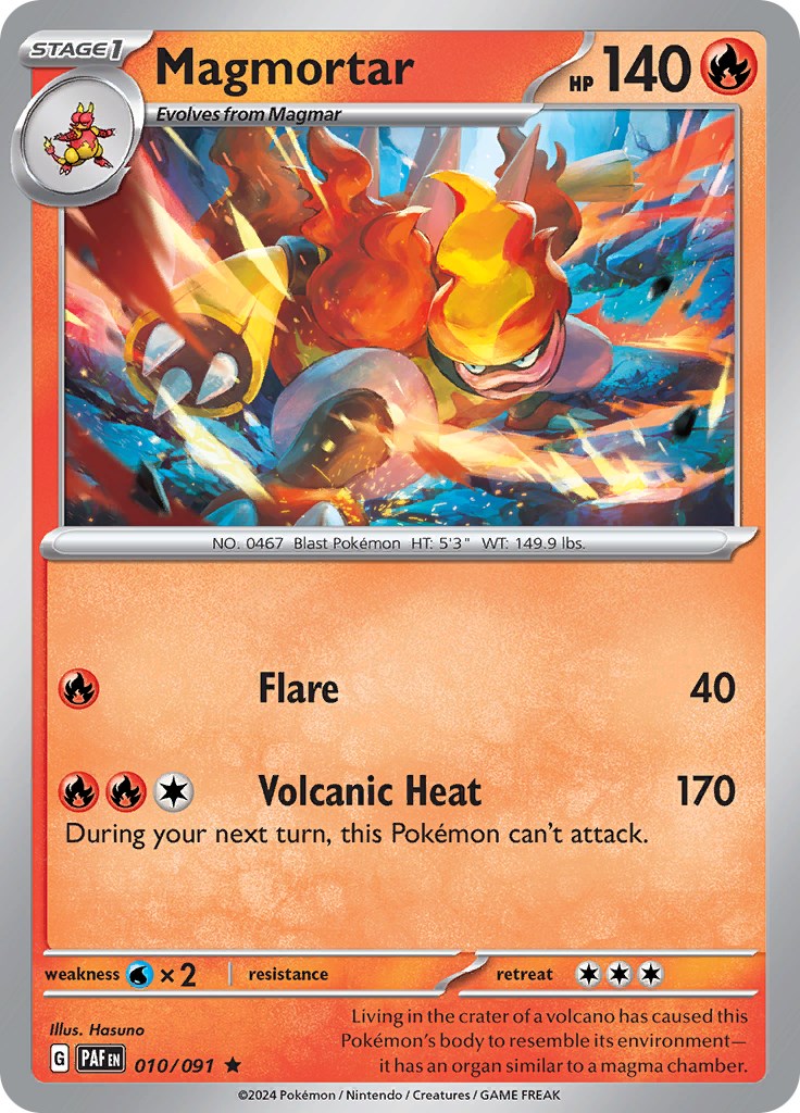 Magmortar [010/091] - (Paldean Fates) Reverse Holofoil