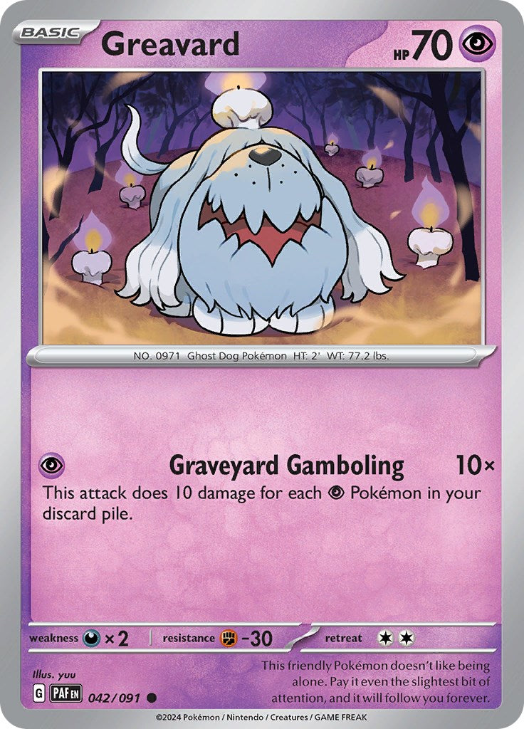 Greavard [042/091] - (Paldean Fates) Reverse Holofoil