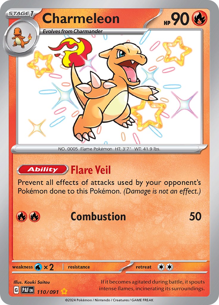 Charmeleon [110/091] - (Paldean Fates) Holofoil