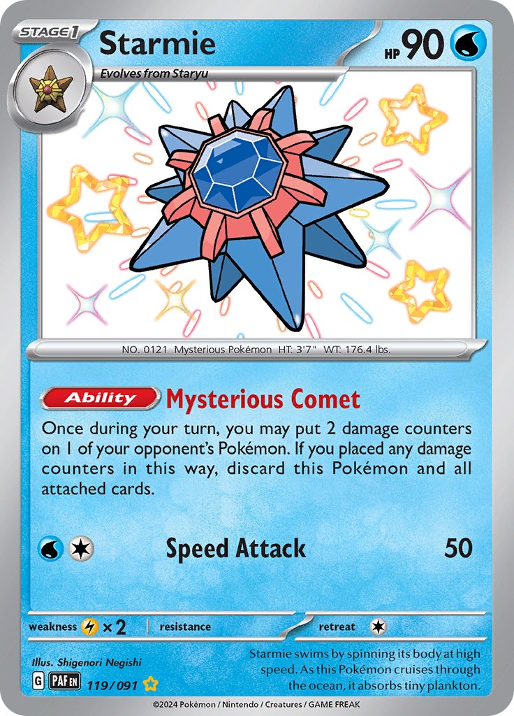 Starmie [119/091] - (Paldean Fates) Holofoil