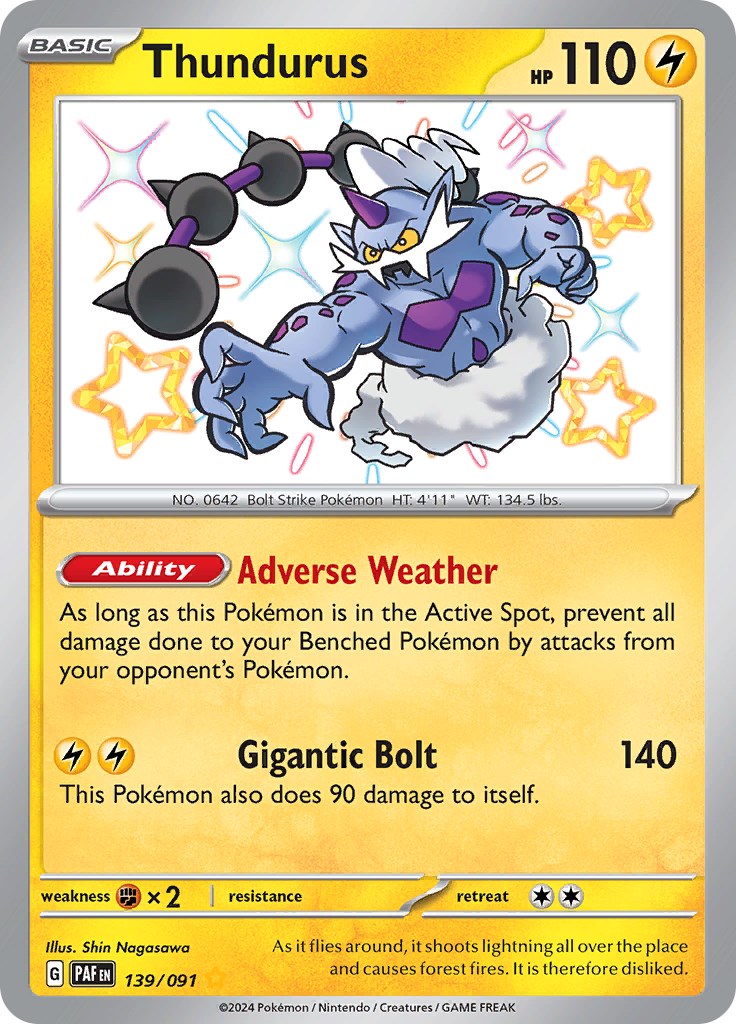 Thundurus [139/091] - (Paldean Fates) Holofoil