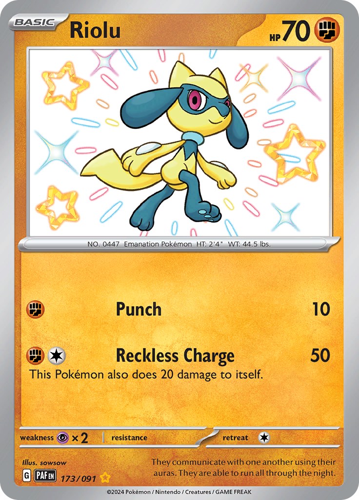 Riolu [173/091] - (Paldean Fates) Holofoil