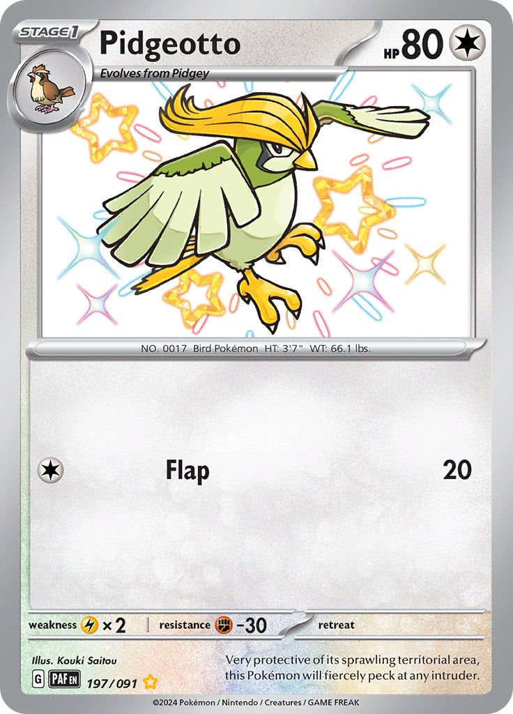 Pidgeotto [197/091] - (Paldean Fates) Holofoil