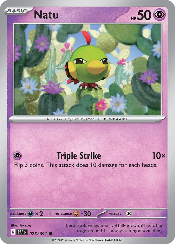 Natu [25/091] - (Paldean Fates)