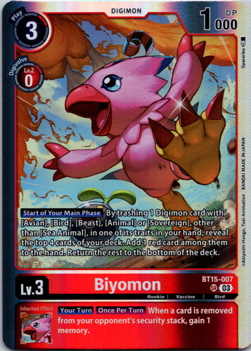 Biyomon [BT15-007] [Exceed Apocalypse] Foil