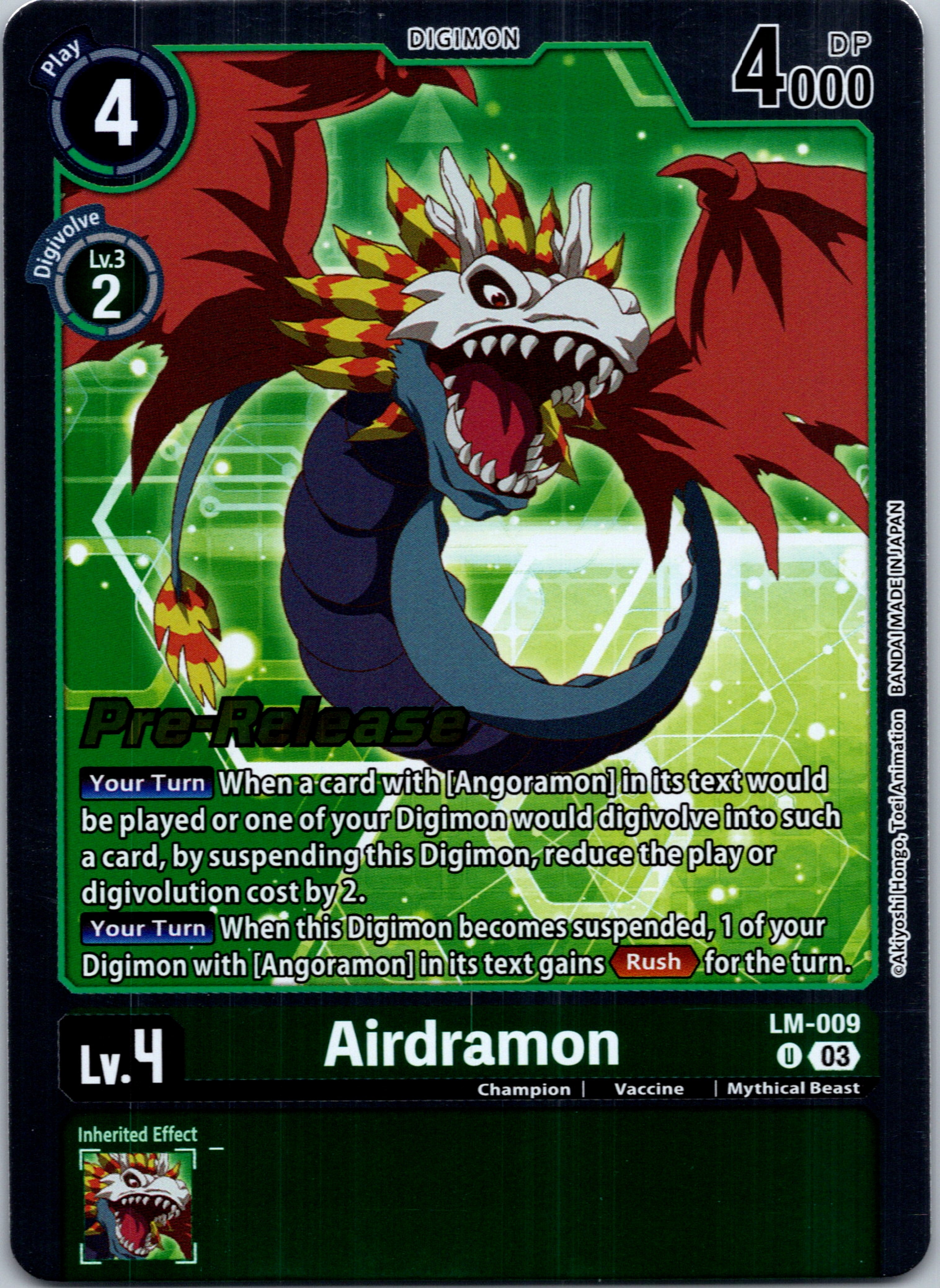 Airdramon (English Exclusive) [LM-009] [Exceed Apocalypse Pre-Release Cards] Foil