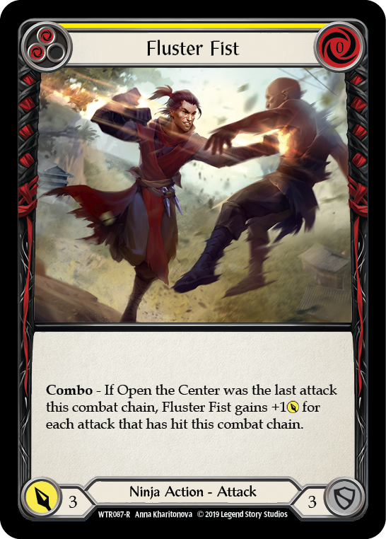 Fluster Fist (Yellow) [WTR087-R] Alpha Print Rainbow Foil - Duel Kingdom