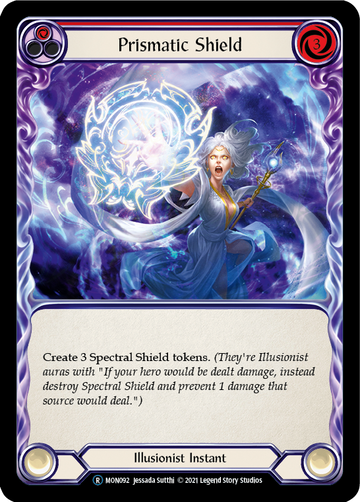 Prismatic Shield (Red) (Rainbow Foil) [U-MON092-RF] Unlimited Rainbow Foil - Duel Kingdom