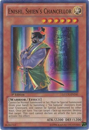 Enishi, Shien's Chancellor [LCGX-EN241] Super Rare - Duel Kingdom