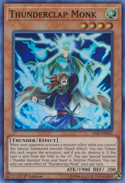 Thunderclap Monk [SAST-EN026] Super Rare - Duel Kingdom