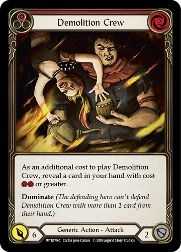 Demolition Crew (Red) [WTR179-C] Alpha Print Rainbow Foil - Duel Kingdom