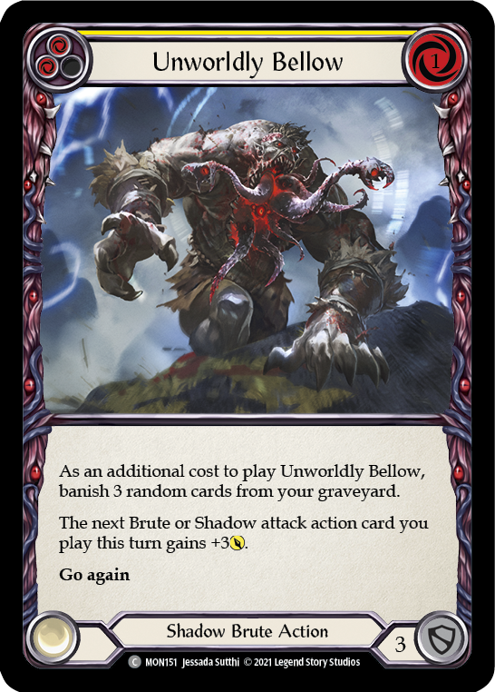 Unworldly Bellow (Yellow) [MON151] 1st Edition Normal - Duel Kingdom