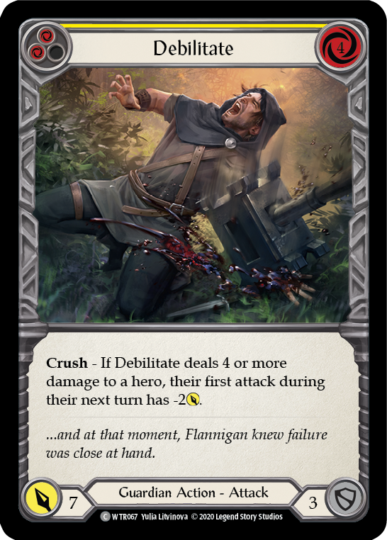 Debilitate (Yellow) [WTR067] Unlimited Rainbow Foil - Duel Kingdom