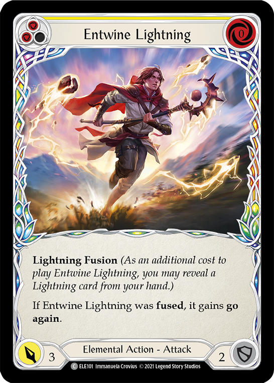 Entwine Lightning (Yellow) [ELE101] 1st Edition Rainbow Foil - Duel Kingdom