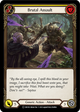 Brutal Assault (Yellow) (Rainbow Foil) [CRU193-RF] Unlimited Rainbow Foil - Duel Kingdom