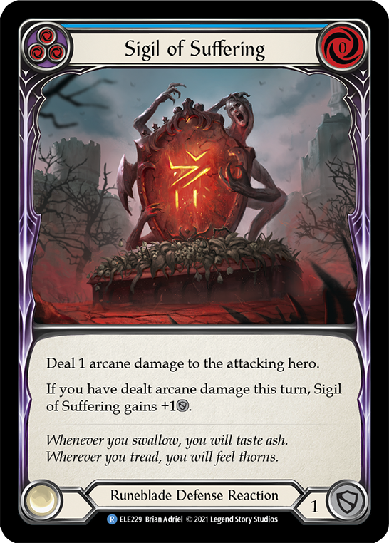 Sigil of Suffering (Blue) [ELE229] 1st Edition Normal - Duel Kingdom