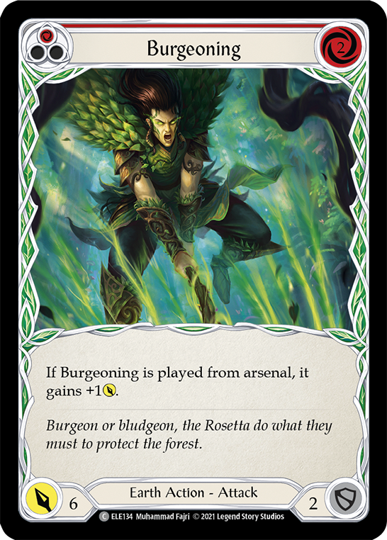 Burgeoning (Red) [ELE134] 1st Edition Normal - Duel Kingdom