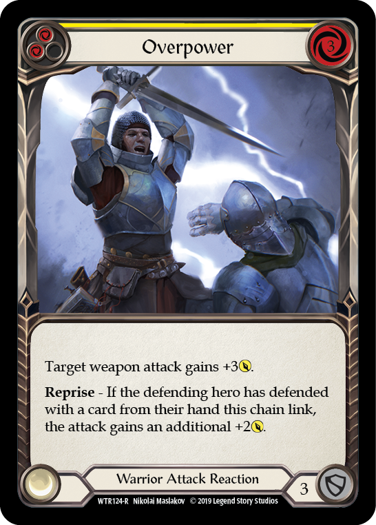 Overpower (Yellow) [WTR124-R] Alpha Print Normal - Duel Kingdom