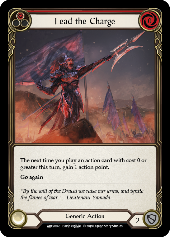 Lead the Charge (Red) [ARC209-C] 1st Edition Rainbow Foil - Duel Kingdom