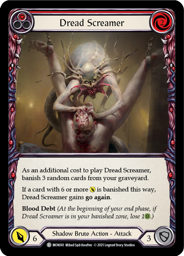 Dread Screamer (Red) [MON141] 1st Edition Normal - Duel Kingdom