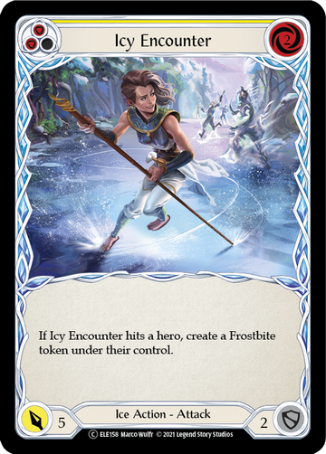 Icy Encounter (Yellow) [U-ELE158] Unlimited Rainbow Foil - Duel Kingdom