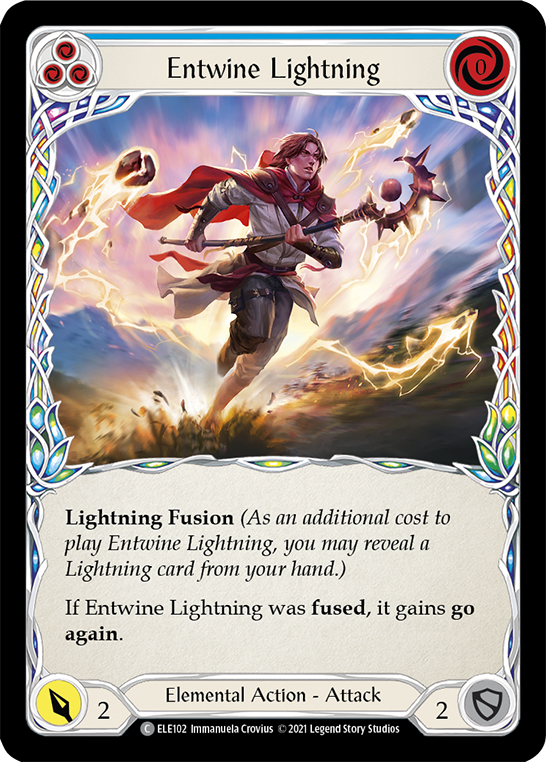 Entwine Lightning (Blue) [ELE102] 1st Edition Rainbow Foil - Duel Kingdom