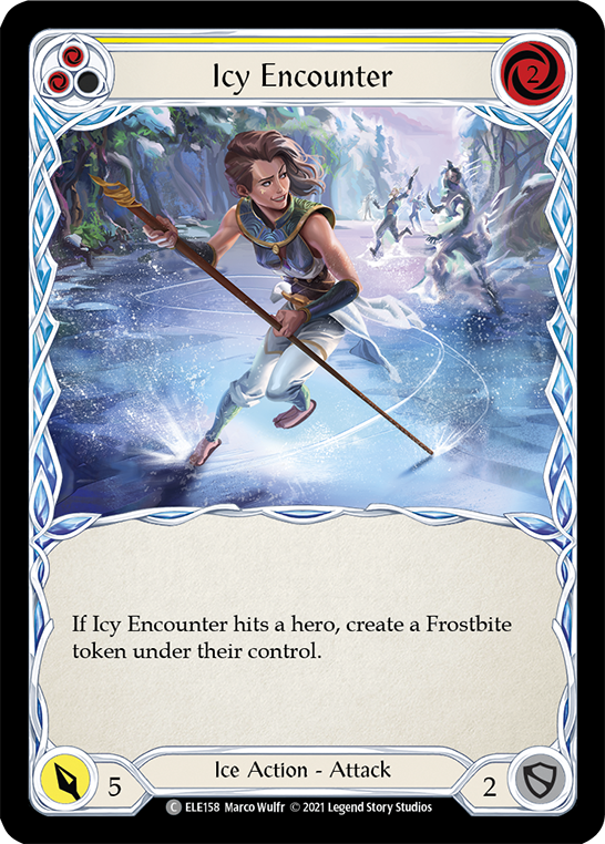 Icy Encounter (Yellow) [ELE158] 1st Edition Normal - Duel Kingdom