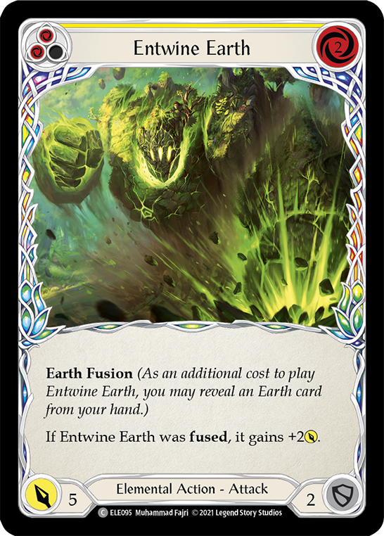 Entwine Earth (Yellow) [ELE095] 1st Edition Rainbow Foil - Duel Kingdom