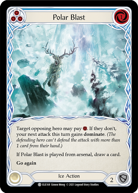 Polar Blast (Blue) [ELE168] 1st Edition Normal - Duel Kingdom