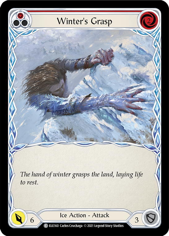 Winter's Grasp (Red) [ELE160] 1st Edition Normal - Duel Kingdom