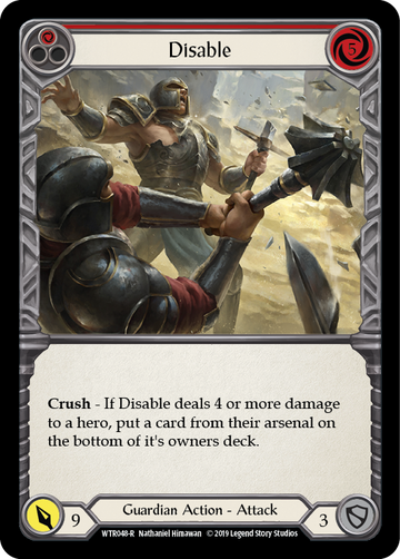 Disable (Red) [WTR048-R] Alpha Print Normal - Duel Kingdom
