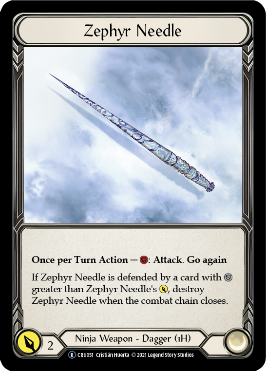 Zephyr Needle (Rainbow Foil) [CRU051-RF] Unlimited Rainbow Foil - Duel Kingdom
