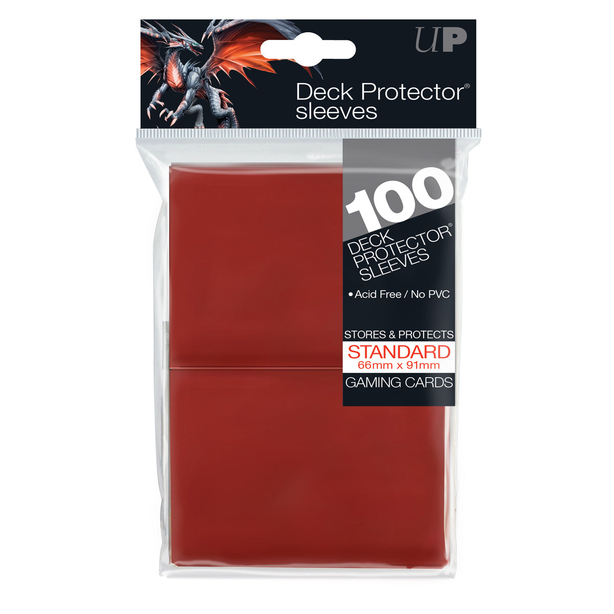 100ct Red Standard Deck Protectors - Duel Kingdom
