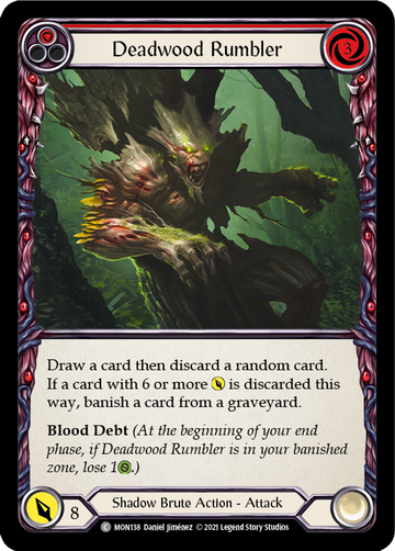 Deadwood Rumbler (Red) [MON138] 1st Edition Normal - Duel Kingdom