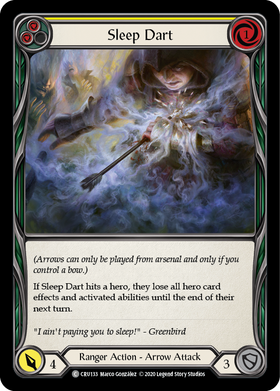 Sleep Dart (Yellow) [CRU133] 1st Edition Rainbow Foil - Duel Kingdom