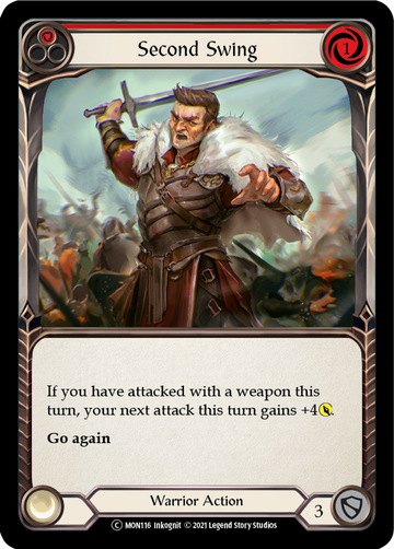 Second Swing (Red) (Rainbow Foil) [U-MON116-RF] Unlimited Rainbow Foil - Duel Kingdom