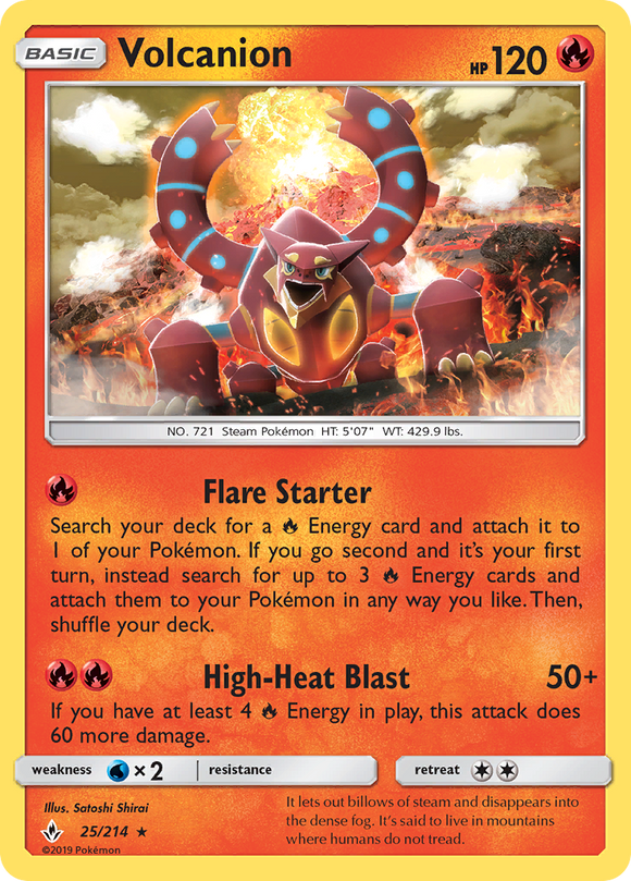 Volcanion (25/214) [Sun & Moon: Unbroken Bonds] - Duel Kingdom