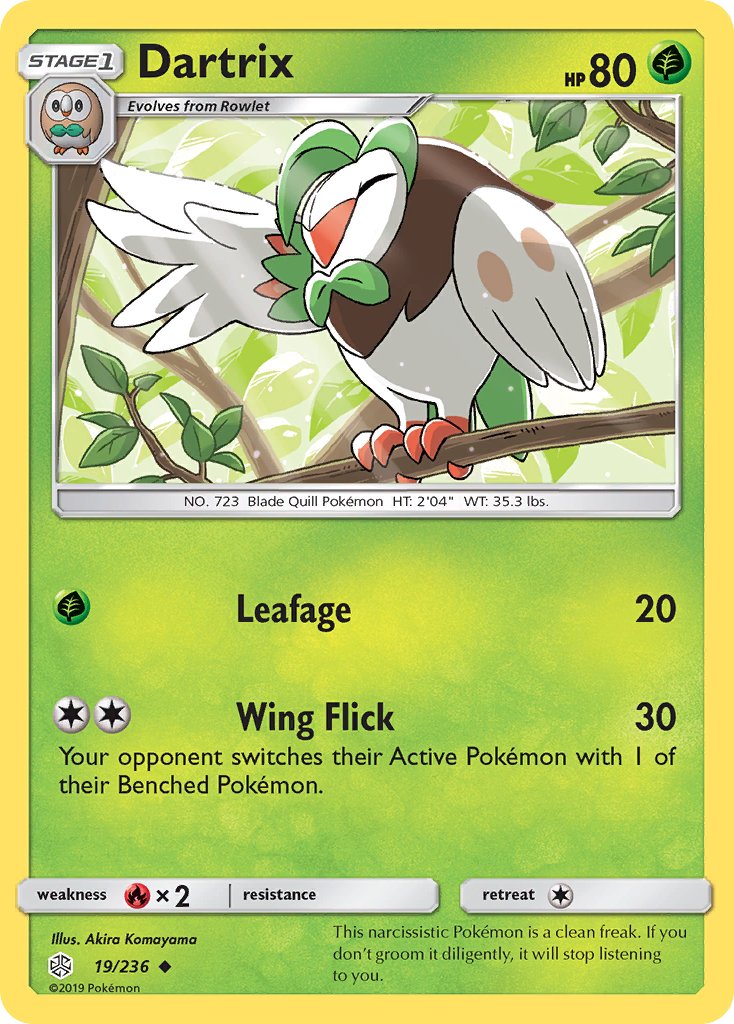 Dartrix (19/236) [Sun & Moon: Cosmic Eclipse] - Duel Kingdom