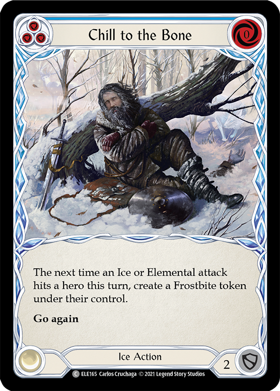 Chill to the Bone (Blue) [ELE165] 1st Edition Normal - Duel Kingdom